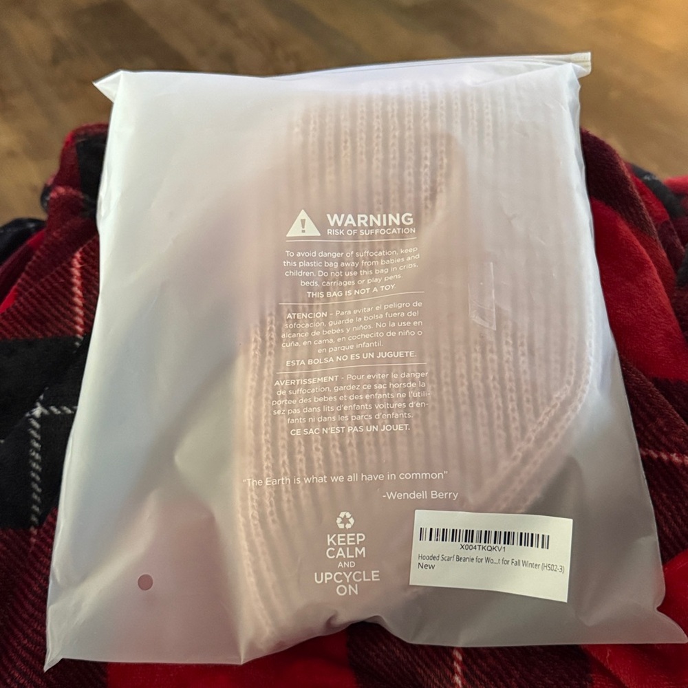 NWT Melifluos Hooded Scarf Beanie for Women Balaclava Scarves Hat, Pink - Picture 5 of 6